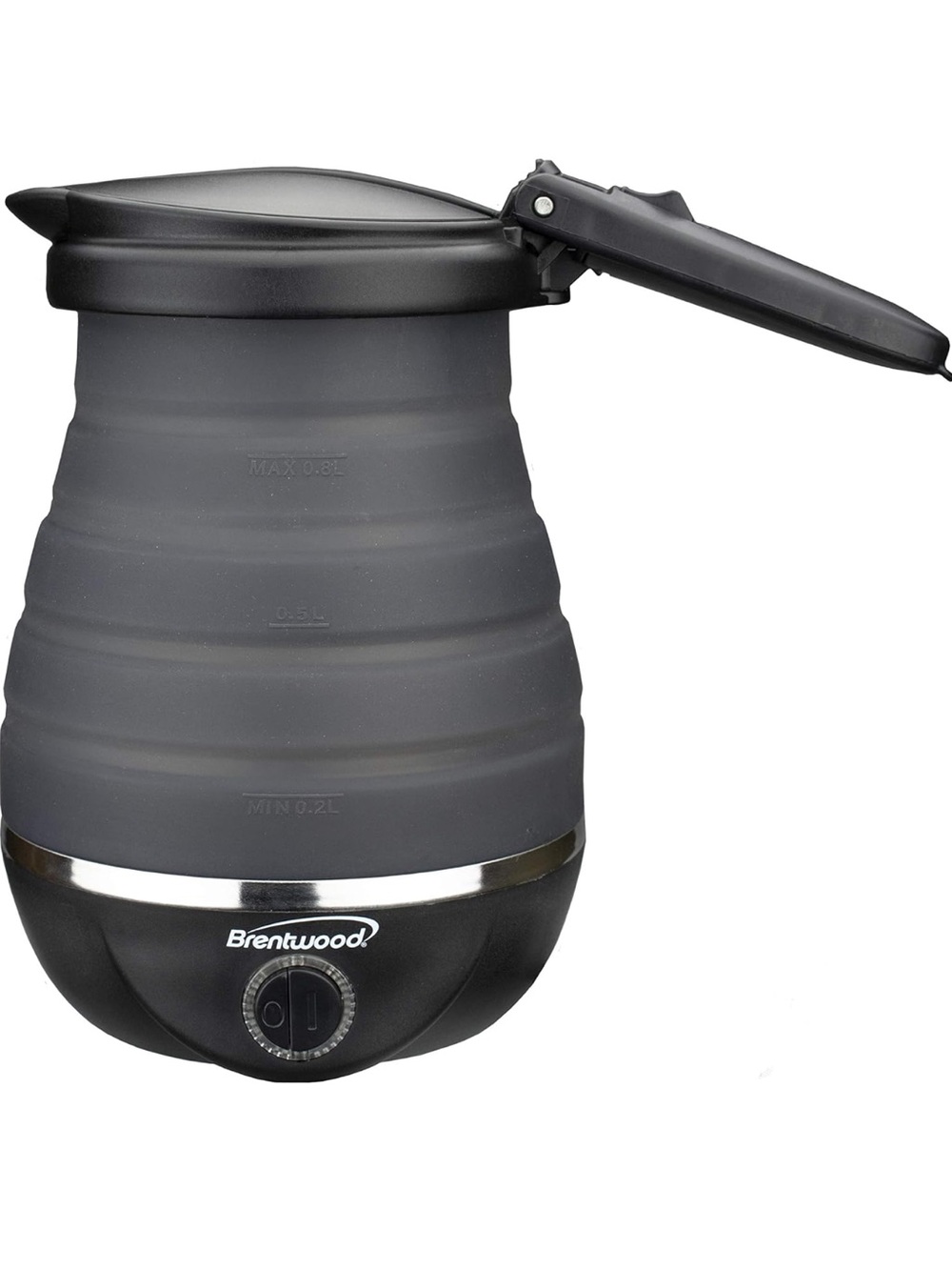 NWOT Brentwood Appliances .85-Quart Dual-Voltage Collapsible Travel Kettle